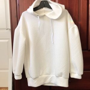 White oversized hoodie